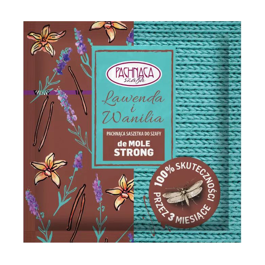 Ароматичне саше для гардеробу Pachnaca Szafa deMole Strong Lavender &amp; Vanilla, 5.5 г